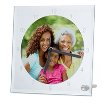 Load image into Gallery viewer, Glass Clock With Mirror Finish &amp; Numbers

