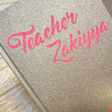 Load image into Gallery viewer, Personalized Glitter Notebook
